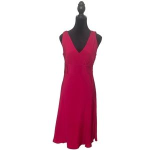 J. Crew 100% Silk Formal Short Dress Fit and Flare Deep Pink